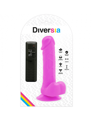 DIVERSIA DILDO VIBRANTE FLESSIBILE 20,5 CM - VIOLA