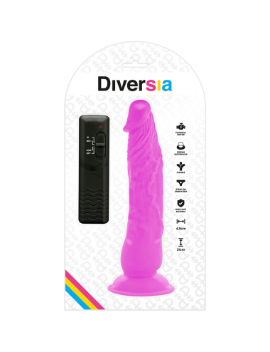 DIVERSIA DILDO VIBRANTE FLESSIBILE 21 CM - VIOLA