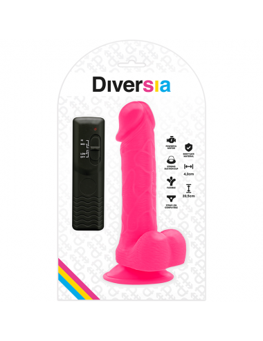 DIVERSIA DILDO VIBRANTE FLESSIBILE 20,5 CM - ROSA
