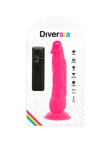 DIVERSIA DILDO VIBRANTE FLESSIBILE 21 CM - ROSA