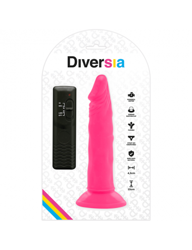 DIVERSIA DILDO VIBRANTE FLESSIBILE 23 CM - ROSA