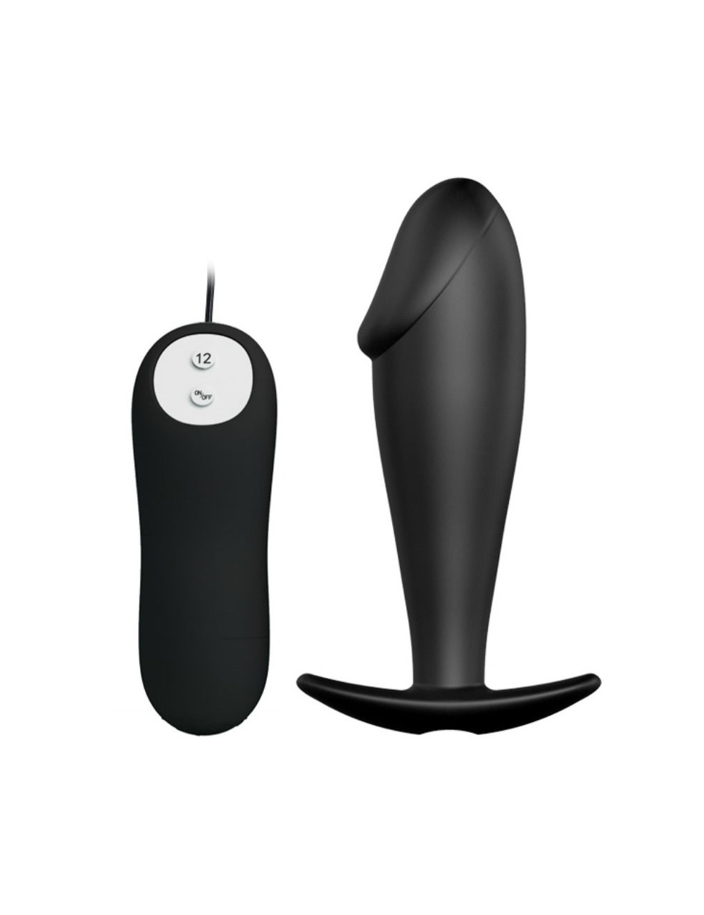 PRETTY LOVE PLUG ANAL SILICONA FORMA PENE Y 12 MODOS VIBRACION - NEGRO PRETTY LOVE PLUG ANAL SILICONA FORMA PENE Y 12 MODOS VIBRACION - NEGRO
