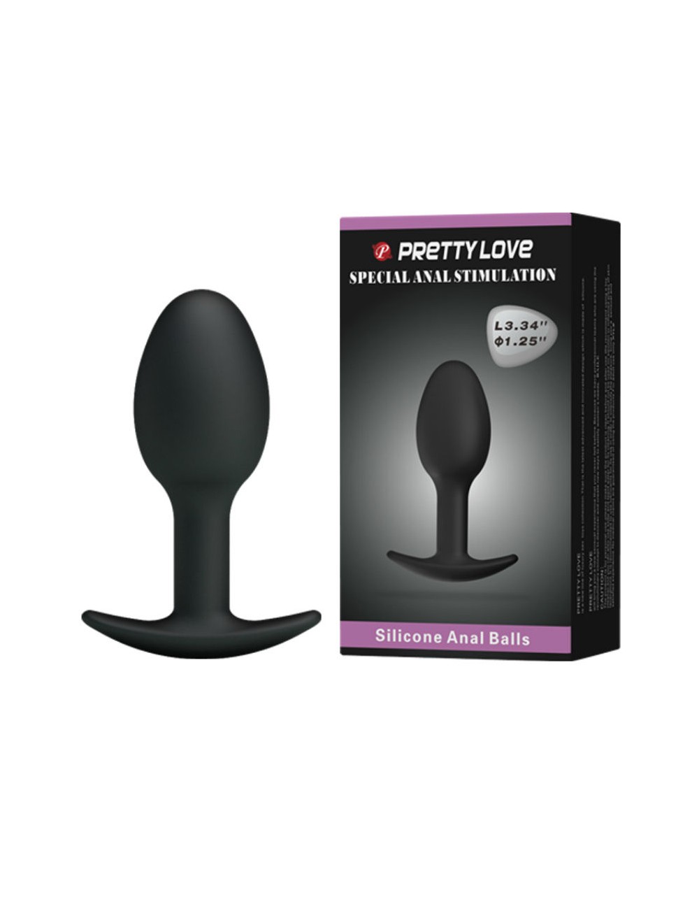 PRETTY LOVE PLUG ANAL SILICONA 6.5 CM NEGRO PRETTY LOVE PLUG ANAL SILICONA 6.5 CM NEGRO