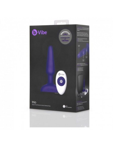 B-VIBE TRIO CONTROL REMOTO PLUG ANAL LILA