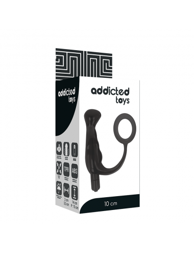 VIBRATORE DI GIOCATTOLI addicted PROST TICO NERO 10 CM