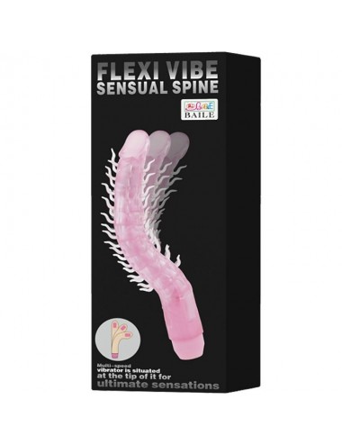 FLEXI VIBE SENSUAL SPINE BENDABLE VIBRATING DILDO LILA 23.5 CM