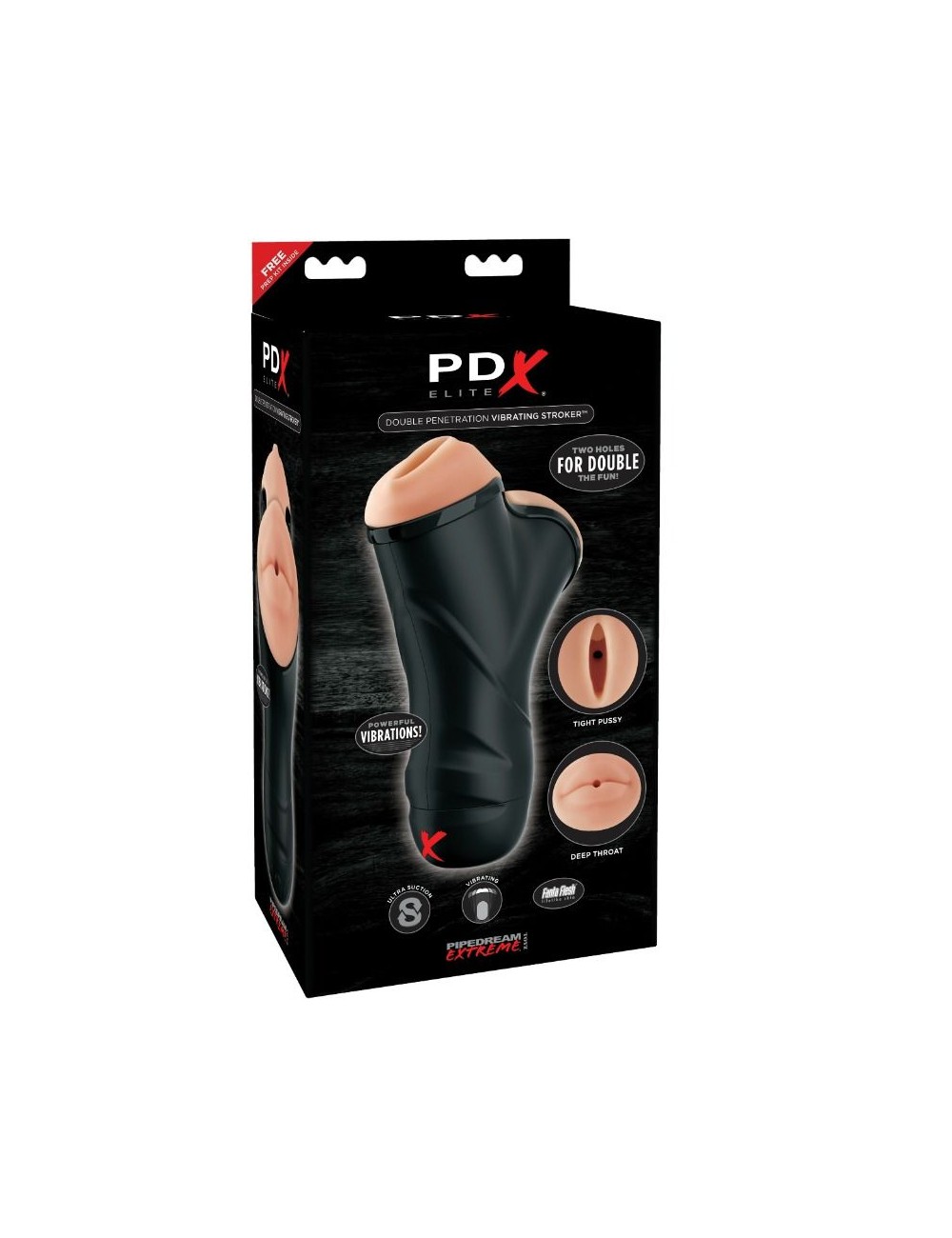 STROKER VIBRANTE A DOPPIA PENETRAZIONE PDX ELITE