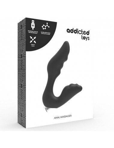 VIBRATORE PROTESICO RICARICABILE addicted TOYS NERO