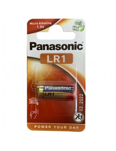 BATTERIA ALCALINA PANASONIC LR1 1.5V BLISTER 1 UNITÀ