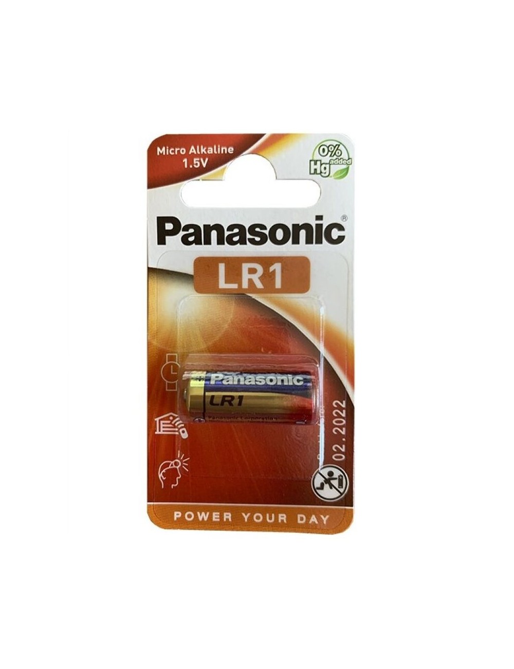 BATTERIA ALCALINA PANASONIC LR1 1.5V BLISTER 1 UNITÀ