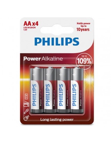 PHILIPS POWER BATTERIA ALCALINA AA LR6 BLISTER * 4