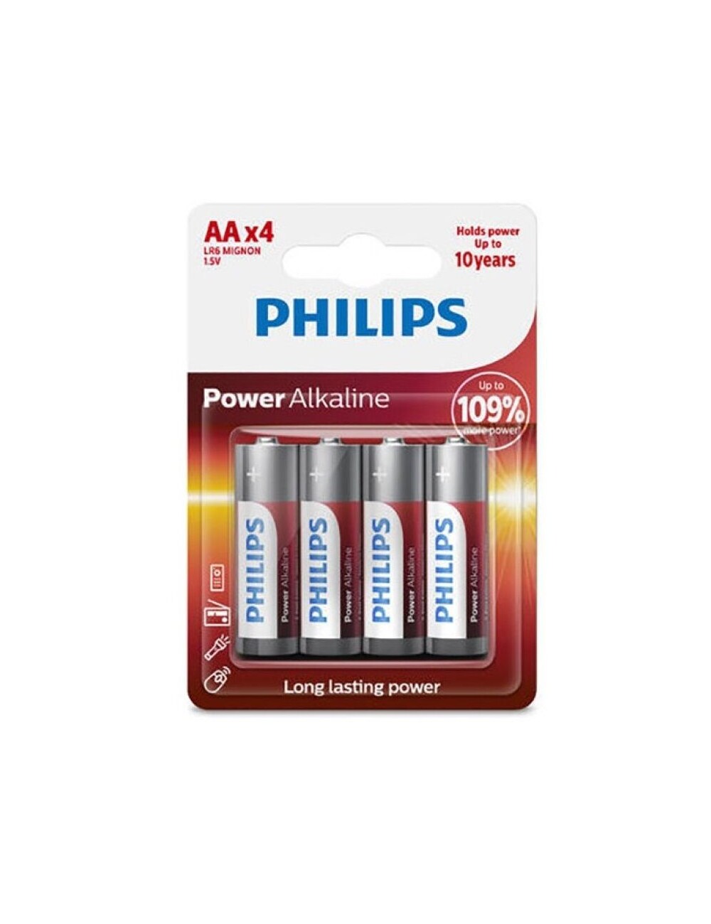 PHILIPS POWER BATTERIA ALCALINA AA LR6 BLISTER * 4 PHILIPS POWER BATTERIA ALCALINA AA LR6 BLISTER * 4