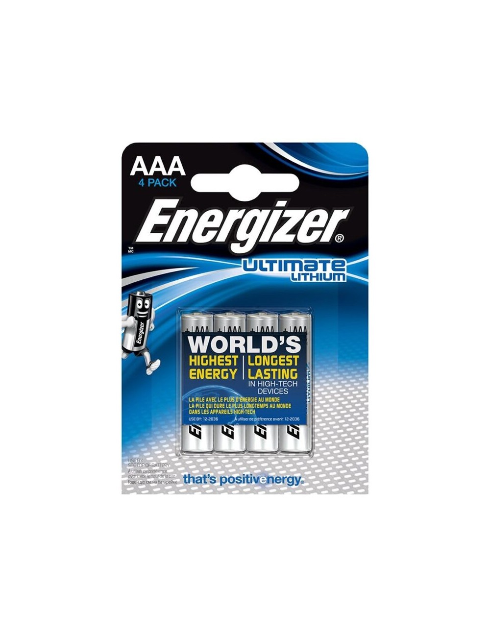 ENERGIZER ULTIMATE LITHIUM BATTERIA AL LITIO AAA L92 LR03 1
