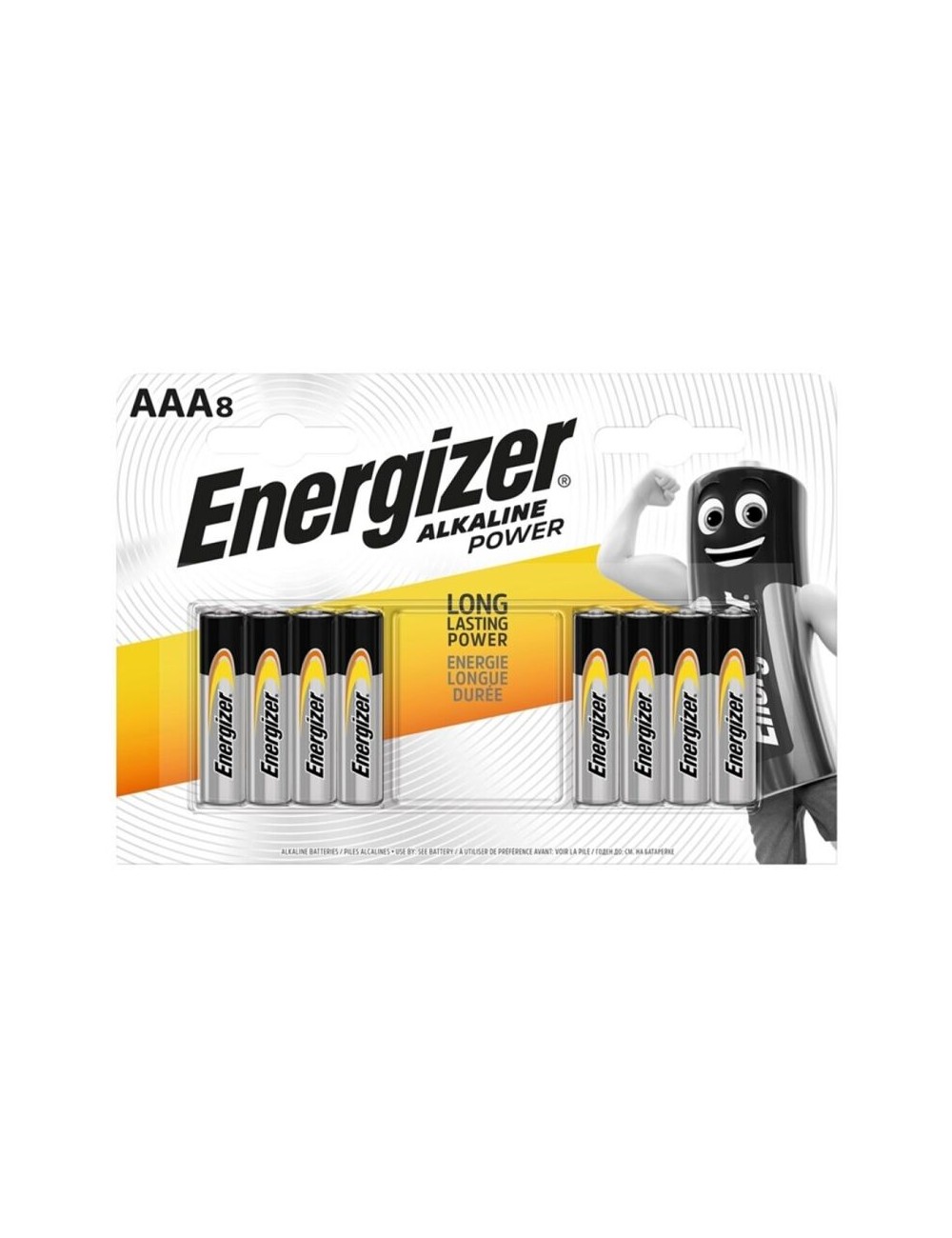 ENERGIZER BATTERIA ALCALINA ALIMENTAZIONE AAA LR03 8 UNITÀ