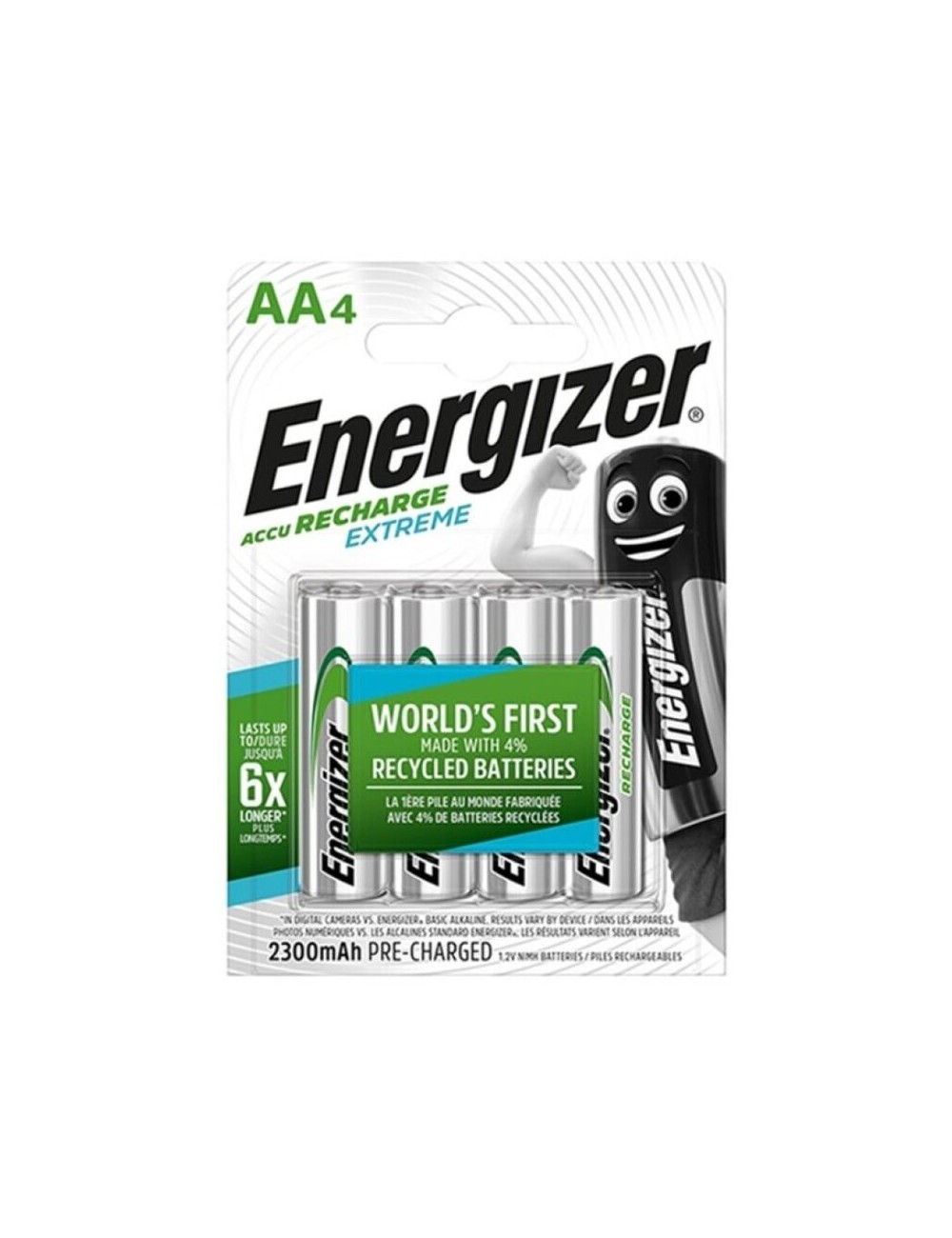 BATTERIA RICARICABILE ENERGIZER EXTREME HR6 AA 2300mAh 4 UNITÀ