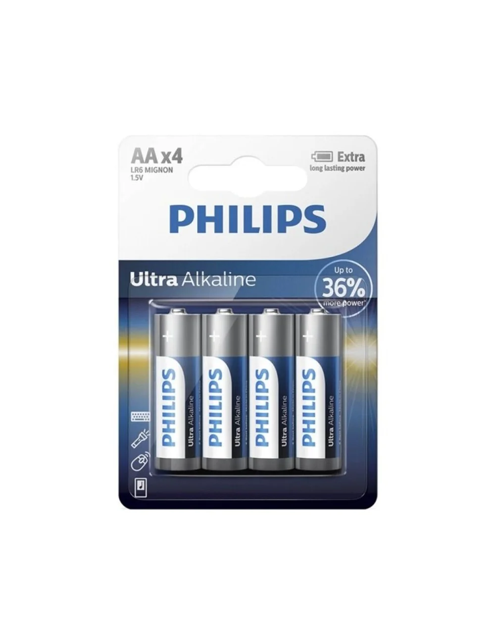 PHILIPS BATTERIA ULTRA ALCALINA AA LR6 4 UNITÀ PHILIPS BATTERIA ULTRA ALCALINA AA LR6 4 UNITÀ
