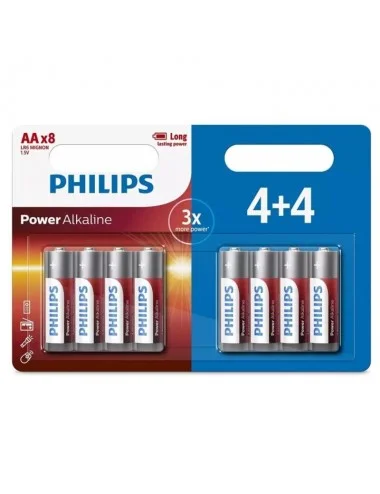 PHILIPS POWER BATTERIA ALCALINA AA LR6 4+4 UNITÀ