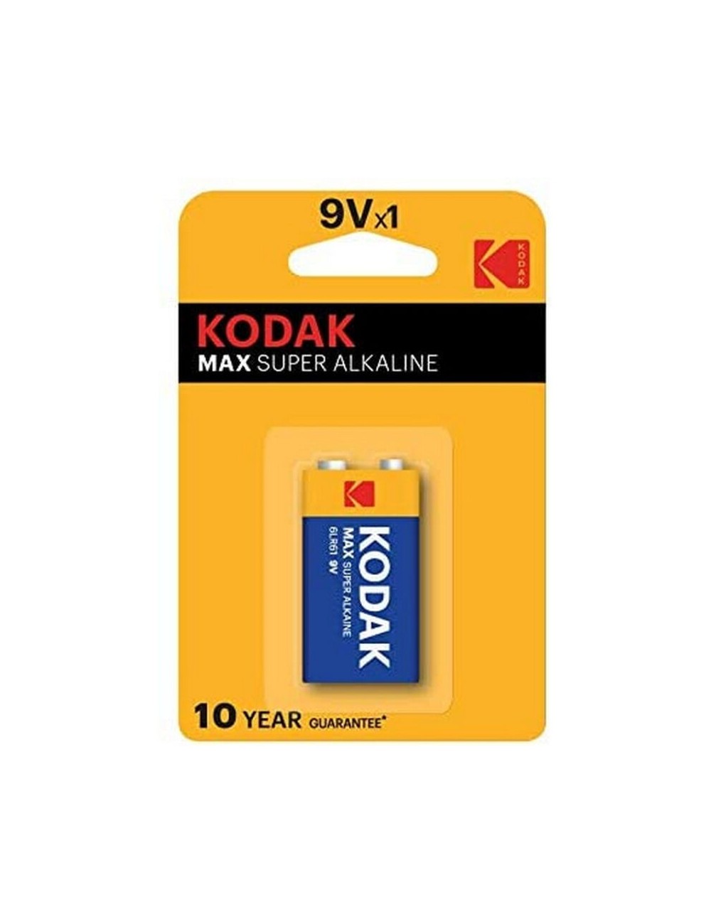 BATTERIA ALCALINE KODAK MAX 9V LR61 2 UNITÀ BATTERIA ALCALINE KODAK MAX 9V LR61 2 UNITÀ
