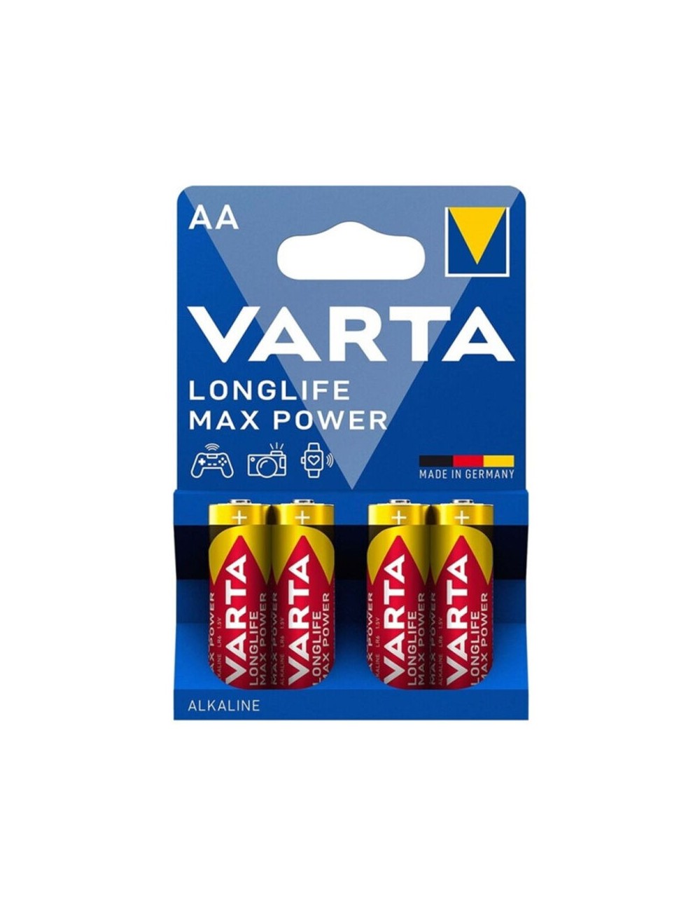 BATTERIA ALCALINE VARTA MAX POWER AA LR6 4 UNITÀ