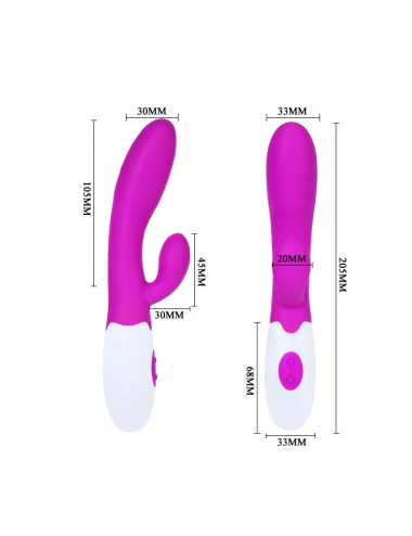 PRETTY LOVE FLIRTATION - VIBRADOR CON ESTIMULADOR CLITORIS ALVIS