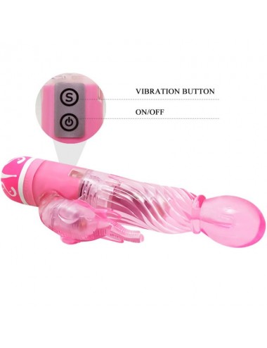 BAILE VIBRADOR MULTIVELOCIDAD CON ESTIMULADOR ROSA