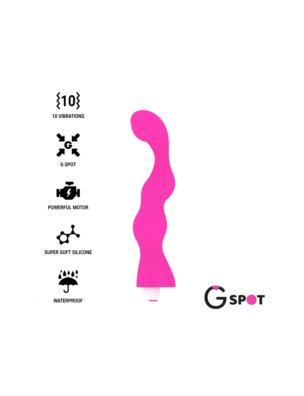 G-SPOT GEORGE G-SPOT VIBRATORE GUM ROSA G-SPOT GEORGE G-SPOT VIBRATORE GUM ROSA