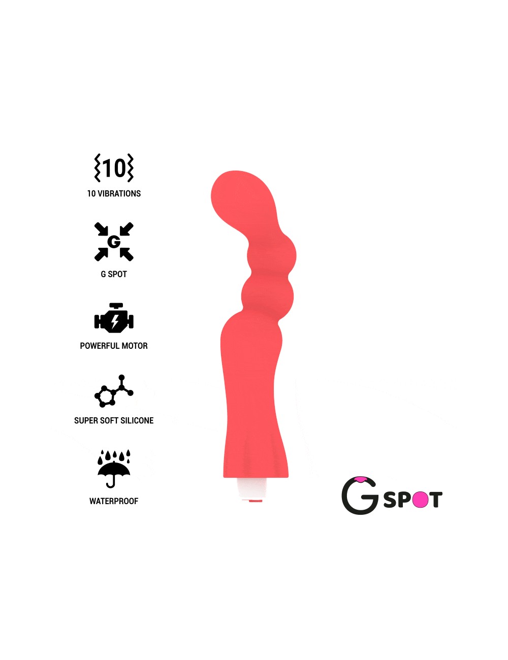 VIBRATORE G-SPOT GOHAN G-SPOT ROSSO CHIARO