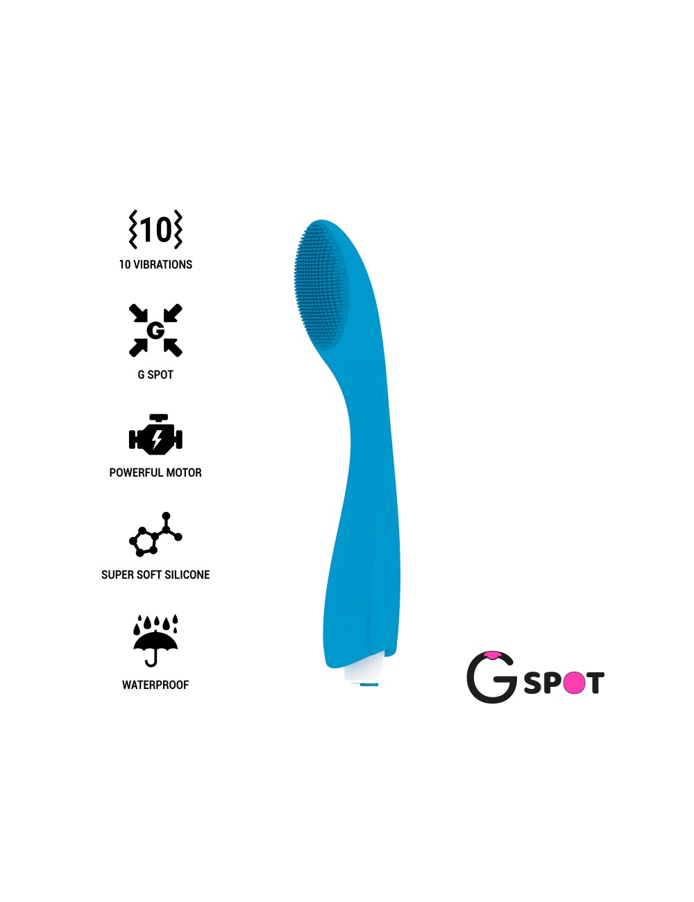 VIBRATORE G-SPOT GYLBERT BLU TURCHESE G-SPOT VIBRATORE G-SPOT GYLBERT BLU TURCHESE G-SPOT