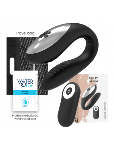 BRILLY GLAM WE LOVE VIBRATOR PER COPPIE TELECOMANDO NERO