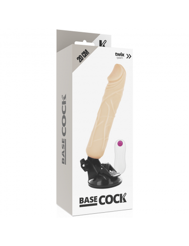 BASECOCK REALISTICO VIBRATORE TELECOMANDO CARNE 20 CM