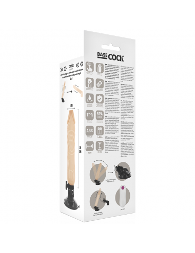 BASECOCK REALISTICO VIBRATORE TELECOMANDO CARNE 20 CM