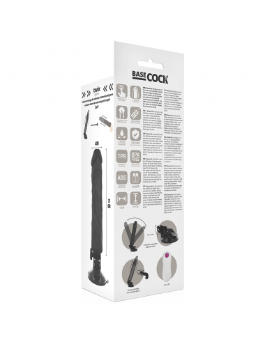 BASECOCK VIBRATORE REALISTICO TELECOMANDO NERO 21 CM