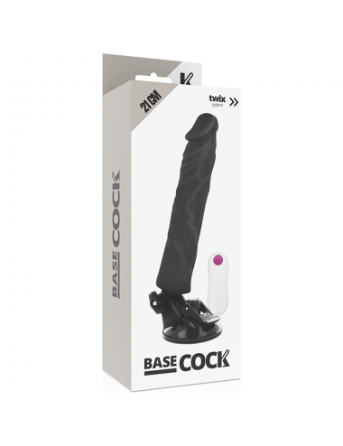 BASECOCK VIBRATORE REALISTICO TELECOMANDO NERO 21 CM