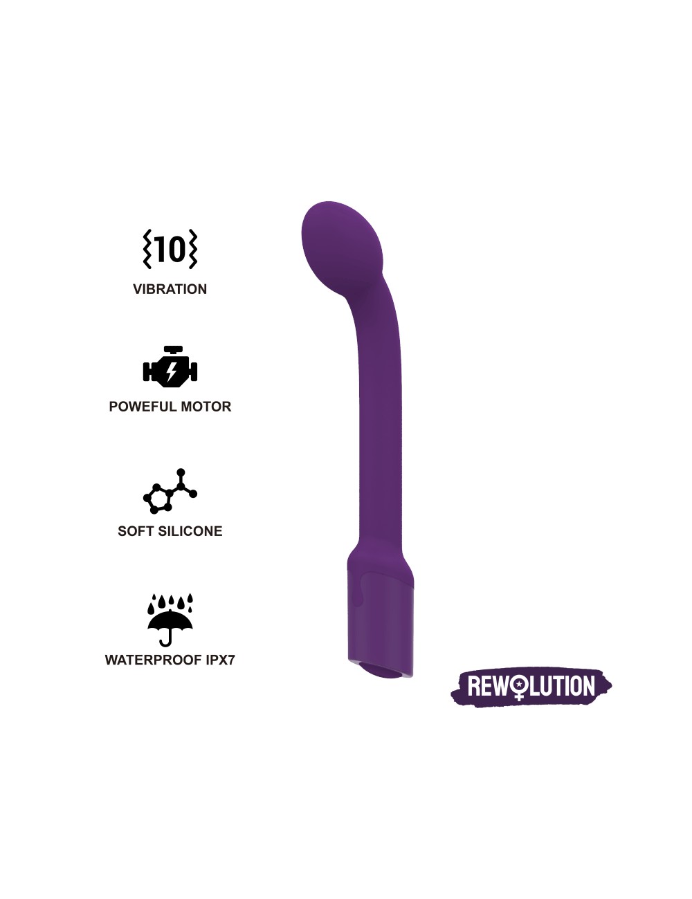 REWOLUTION REWOFLEX FLESSIBILE STIMOLATORE DEL PUNTO G VIBRATORE REWOLUTION REWOFLEX FLESSIBILE STIMOLATORE DEL PUNTO G VIBRATORE