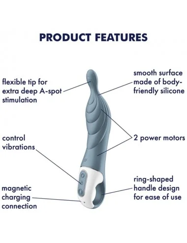 VIBRATORE SATISFYER A-MAZING 2 A-SPOT - GRIGIO