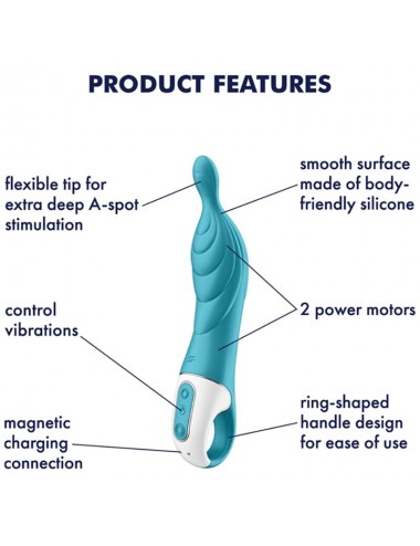 VIBRATORE SATISFYER A-MAZING 2 A-SPOT - TURCHESE