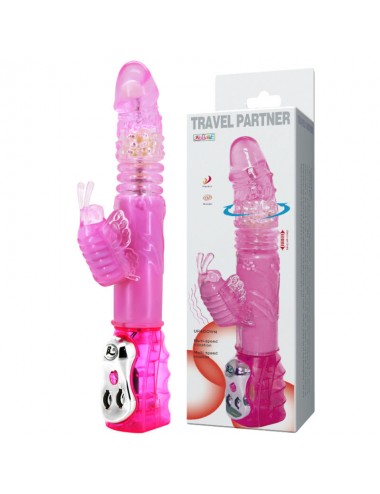 TRAVEL PARTNER ROTADOR UP & DOWN RABBIT ROSA