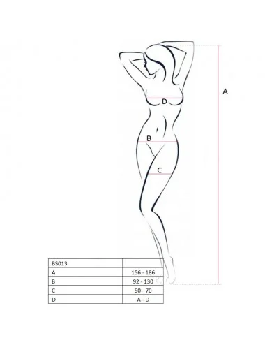PASSION WOMAN BS013 BODYSTOCKING NERO TAGLIA UNICA