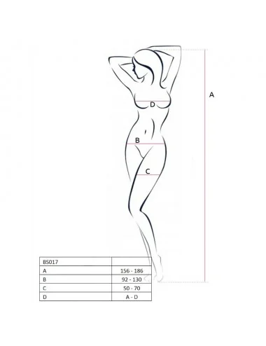 PASSION WOMAN BS017 BODYSTOCKING NERO TAGLIA UNICA