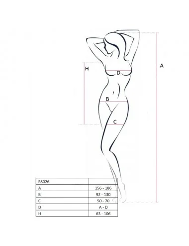 PASSION WOMAN BS026 VESTITO BODYSTOCKING STILE BIANCO TAGLIA UNICA