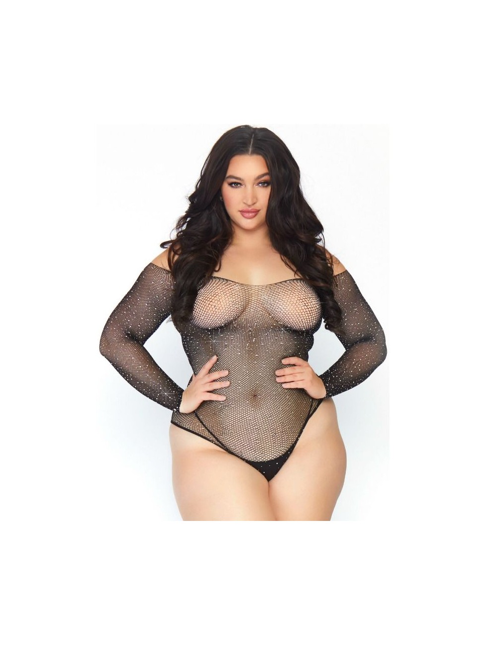 BODYSTOCK A RETE CRISTALIZZATA LEG AVENUE 1X-2X