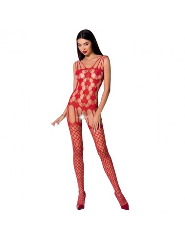 PASSION WOMAN BS067 BODYSTOCKING - ROSSO TAGLIA UNICA