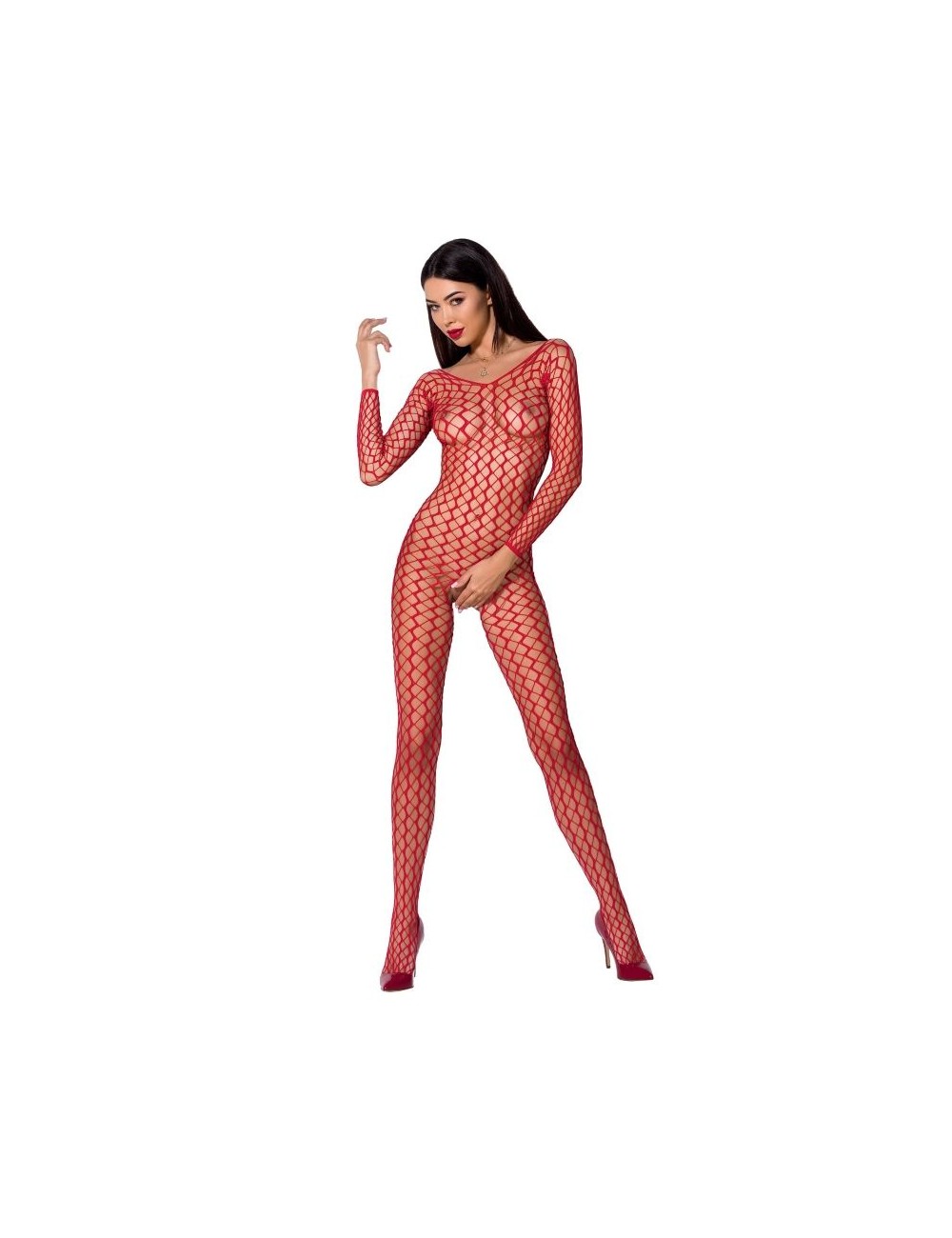 BODYSTOCKING PASSION WOMAN BS068 - ROSSO TAGLIA UNICA BODYSTOCKING PASSION WOMAN BS068 - ROSSO TAGLIA UNICA