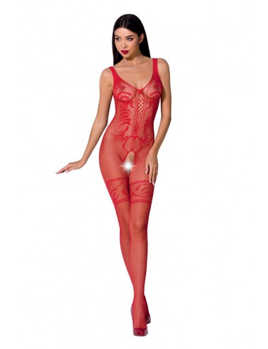 PASSION WOMAN BS069 BODYSTOCKING - ROSSO TAGLIA UNICA