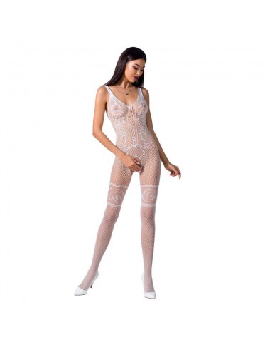 BODYSTOCKING PASSION WOMAN BS069 - TAGLIA UNICA BIANCO