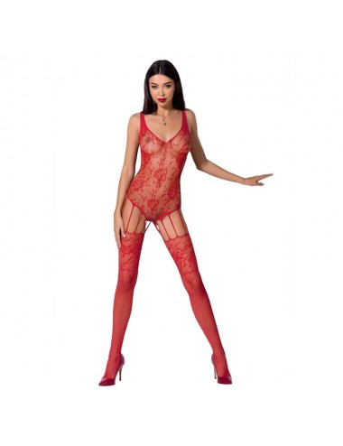 PASSION WOMAN BS074 BODYSTOCKING TAGLIA UNICA ROSSO