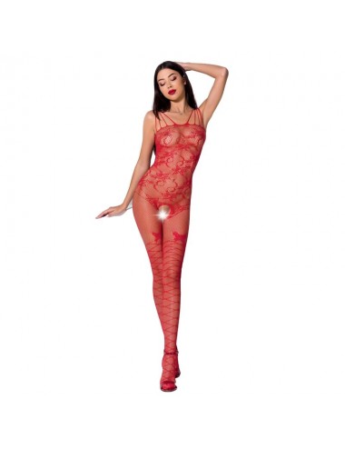 PASSION WOMAN BS076 BODYSTOCKING TAGLIA UNICA ROSSO