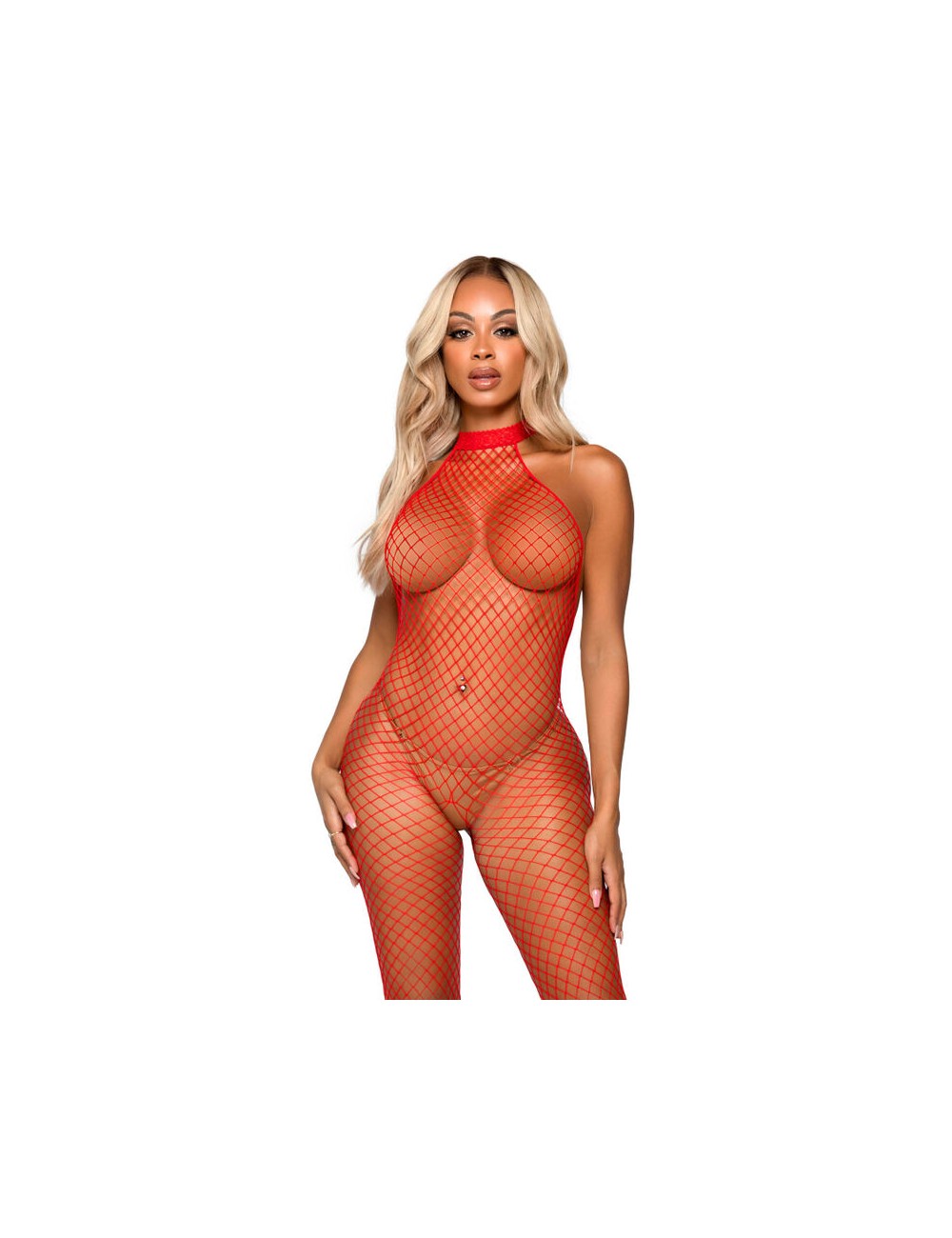 LEG AVENUE RACER NECK BODYSTOCKING TAGLIA UNICA - ROSSO LEG AVENUE RACER NECK BODYSTOCKING TAGLIA UNICA - ROSSO