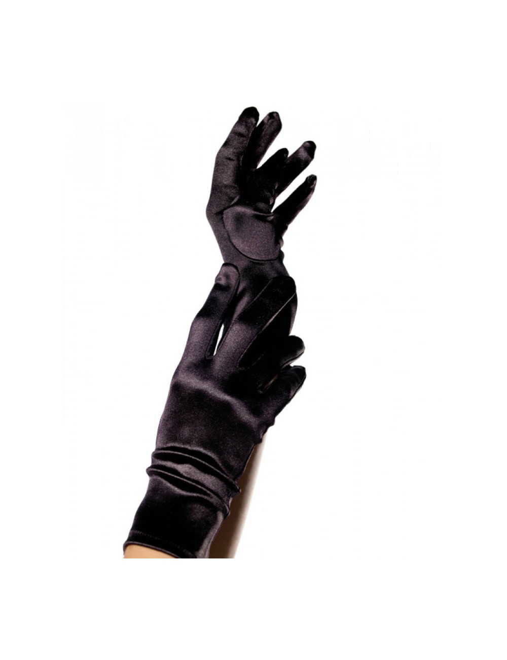 LEG AVENUE SATIN GLOVES BLACK LEG AVENUE SATIN GLOVES BLACK