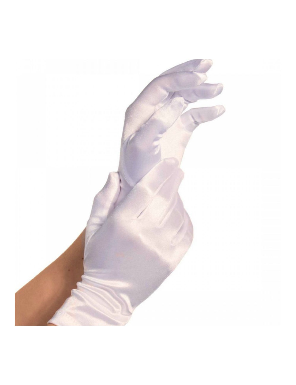 LEG AVENUE SATIN GLOVES WHITE LEG AVENUE SATIN GLOVES WHITE